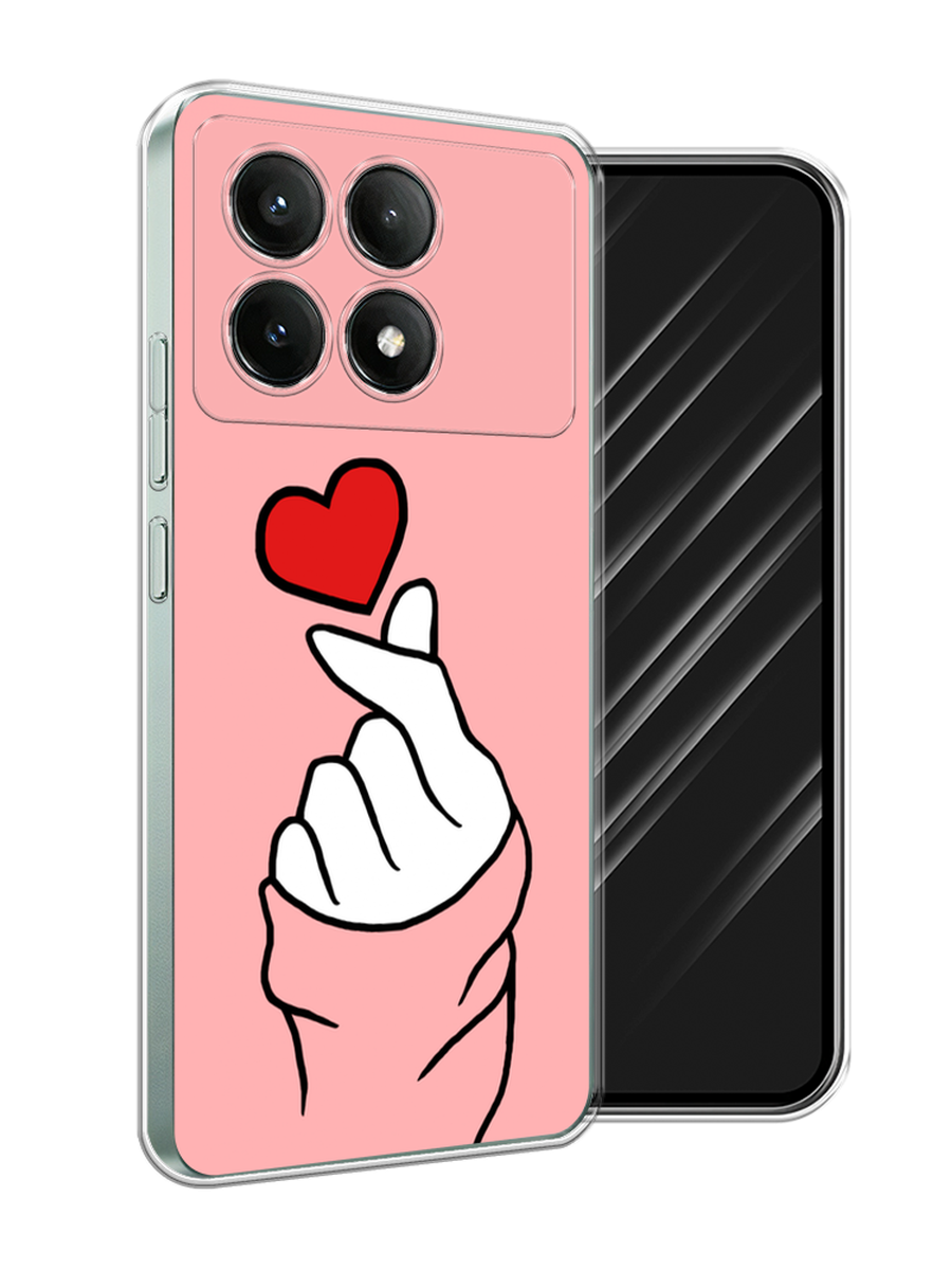 

Чехол Awog на Poco X6 PRO 5G "Милое сердечко", Белый;красный;черный, 320950-1