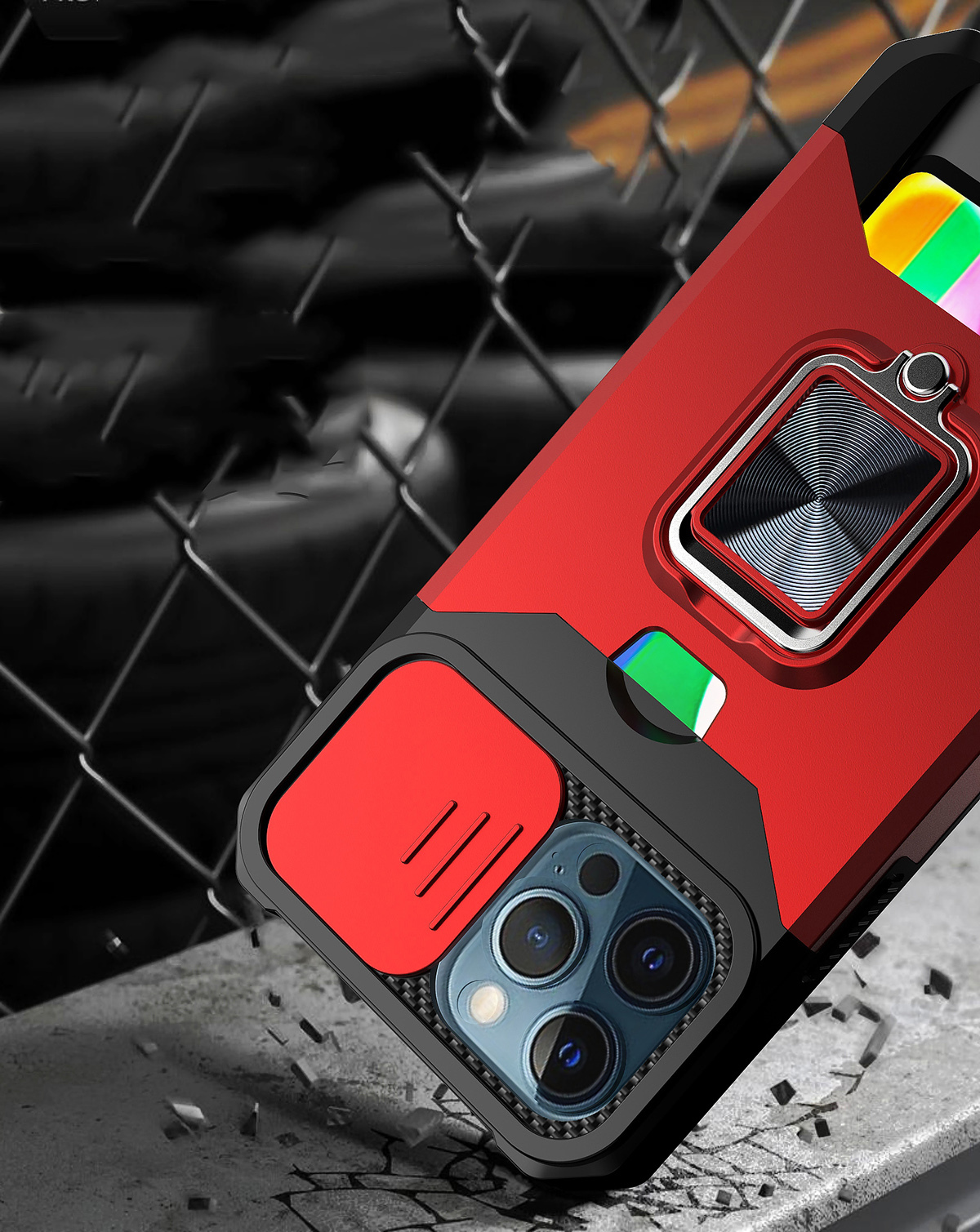 

Противоударный чехол Сard Reader Case для iPhone 12 Pro Max ,красный, 394853358