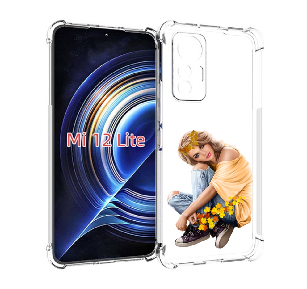 

Чехол MyPads девушка-в-цветочками женский для Xiaomi 12 Lite, Прозрачный, Tocco