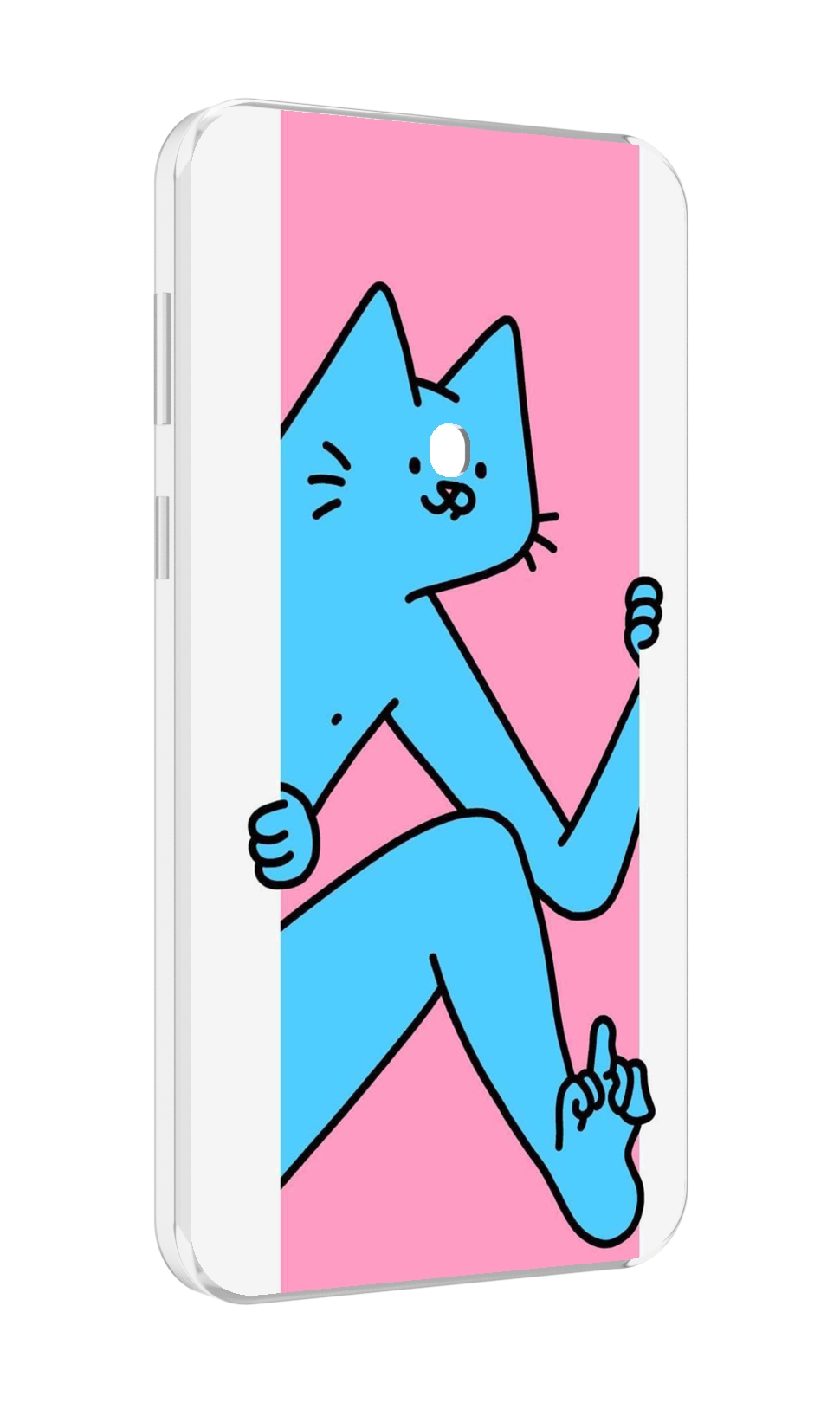 

Чехол MyPads голубой кот в дверце для Meizu 16 Plus / 16th Plus, Прозрачный, Tocco