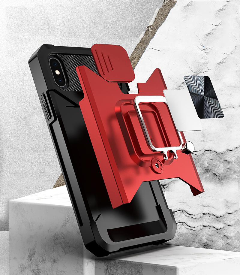 

Противоударный чехол Сard Reader Case для iPhone X/XS ,красный, 394852026