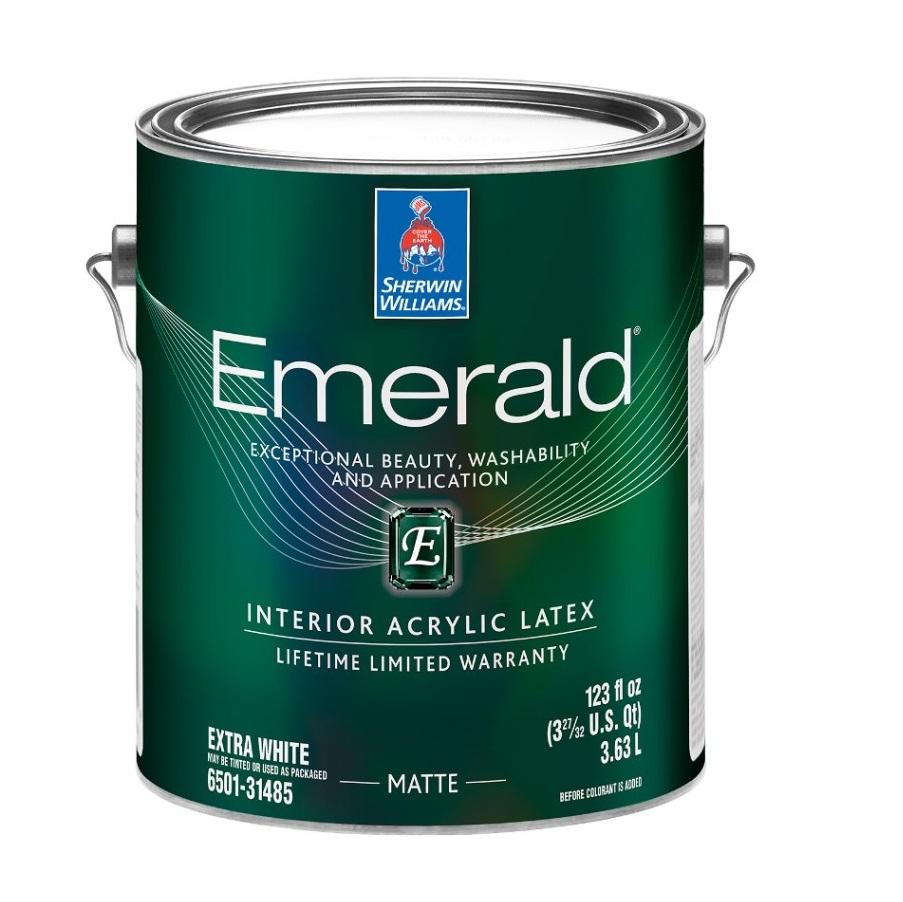 фото Краска sherwin-williams эмеральд матовая глубокая база 3,8 л
