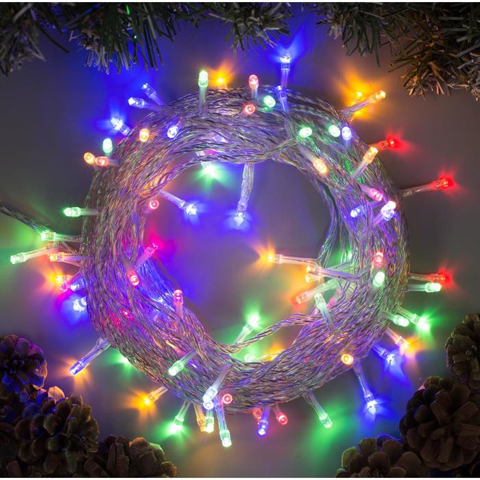

Световая гирлянда новогодняя Luazon Lighting Нить 10 м разноцветный/RGB, Нить