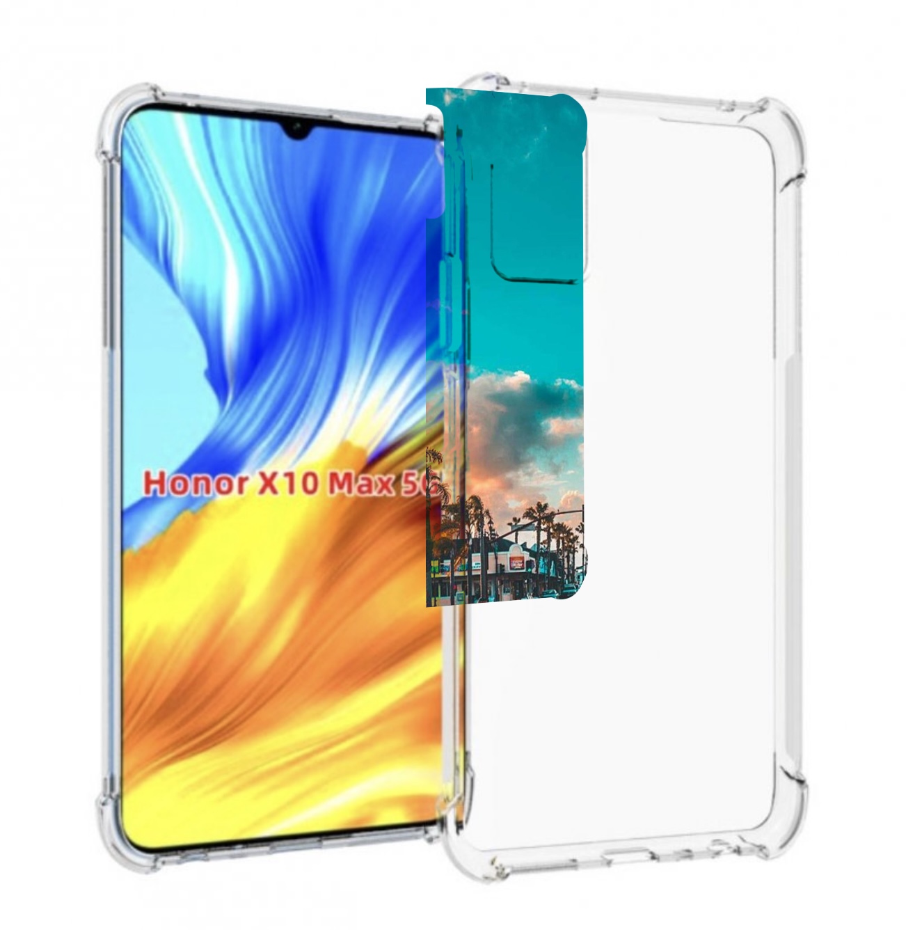 

Чехол MyPads дорога-в-лос-анджелес для Honor X10 Max, Прозрачный, Tocco