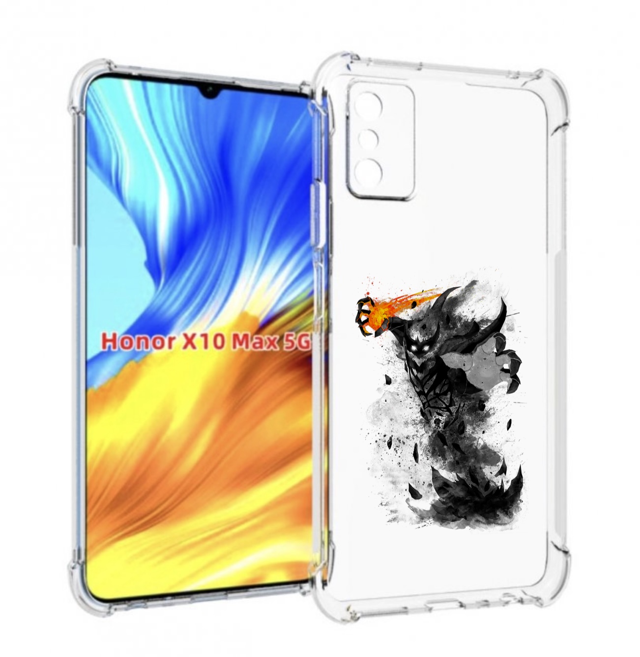 

Чехол MyPads nevermore черно белый для Honor X10 Max, Прозрачный, Tocco