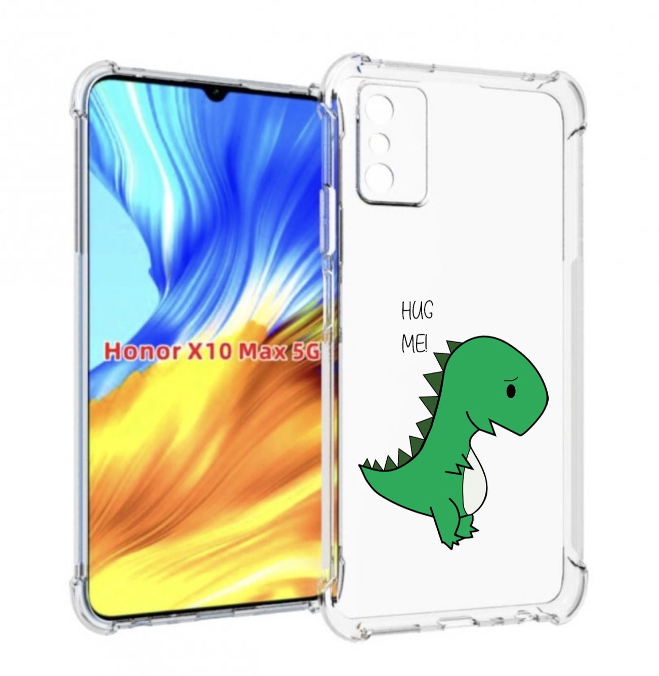

Чехол MyPads динозаврик для Honor X10 Max, Прозрачный, Tocco