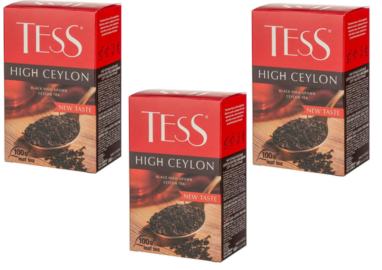 

Чай черный Tess Хай Цейлон, 100 г, 3 упаковки