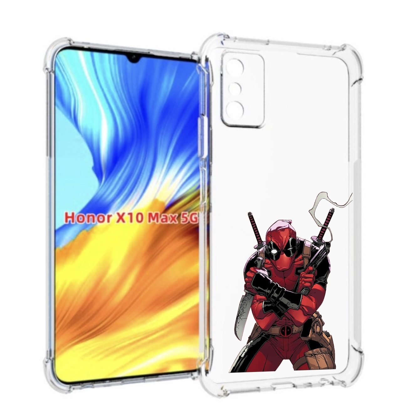 

Чехол MyPads дедпул-подмигивает для Honor X10 Max, Прозрачный, Tocco