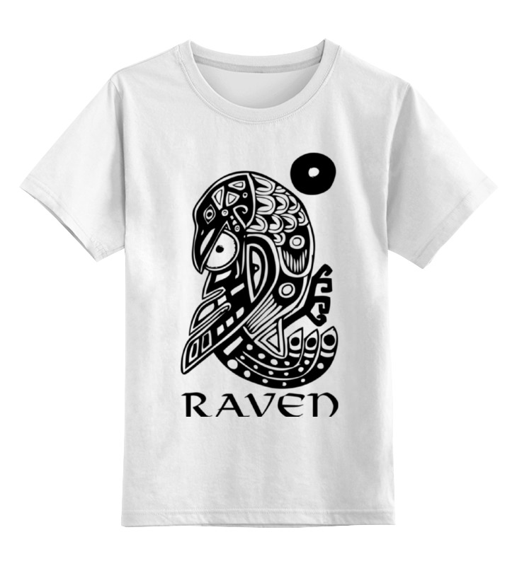 

Детская футболка классическая Printio Raven brand, р. 128, Белый, 0000000709949
