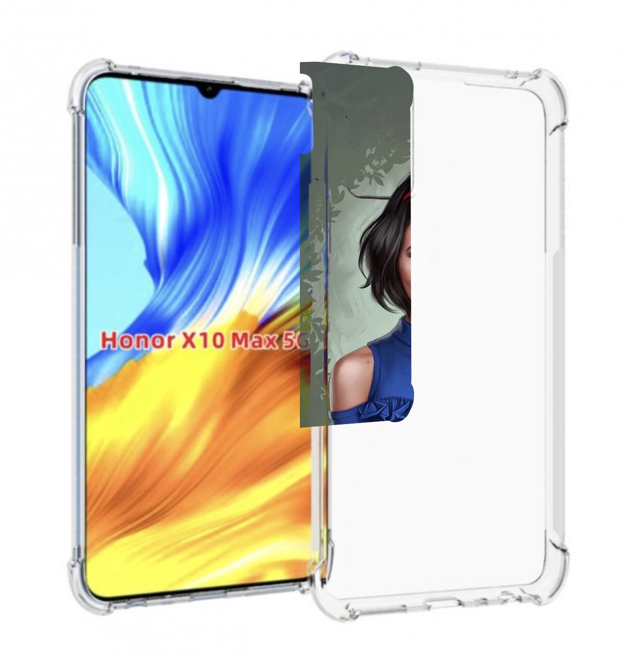 

Чехол MyPads девушка-с-яблоком женский для Honor X10 Max, Прозрачный, Tocco