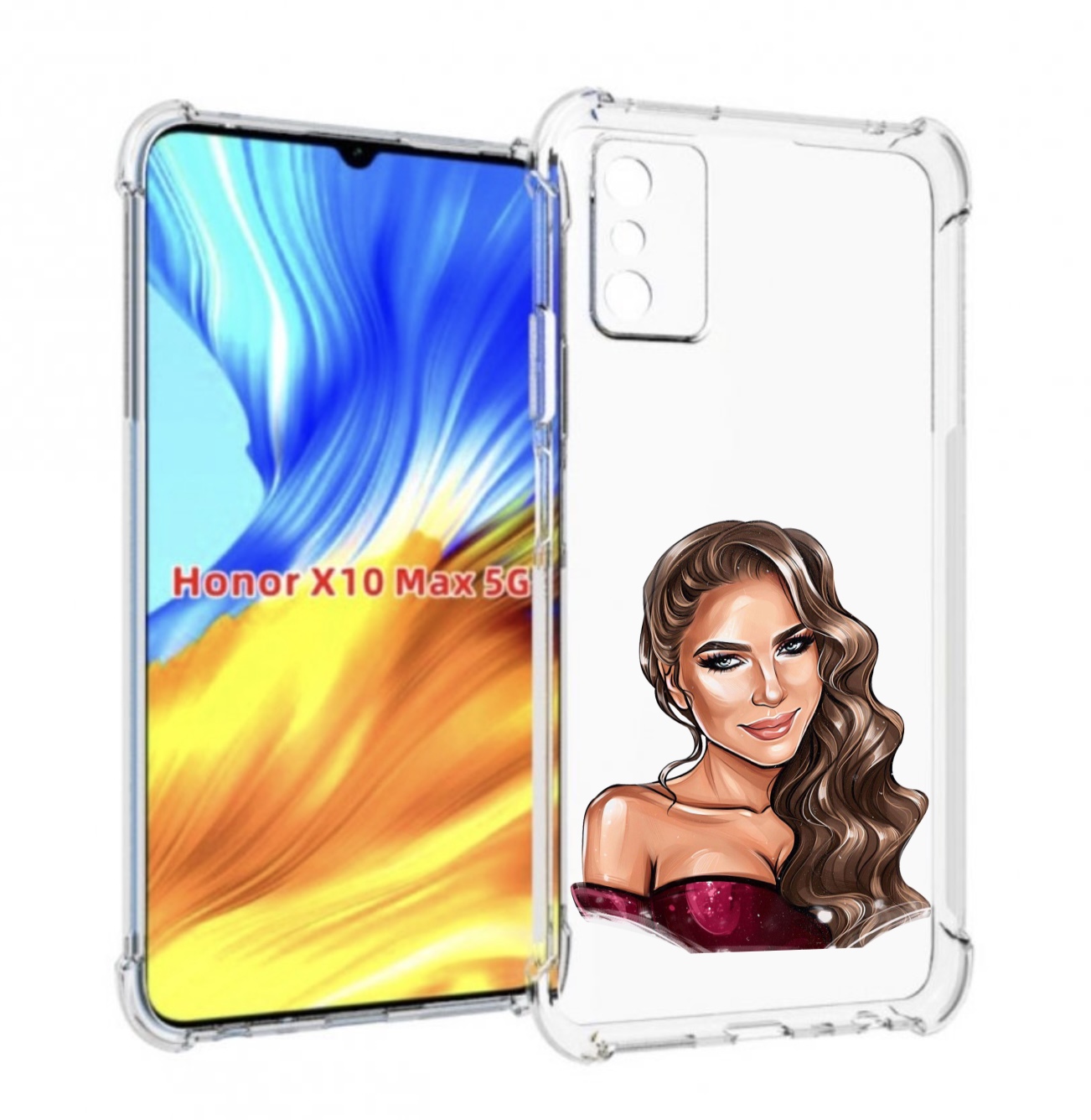 

Чехол MyPads девушка-с-улыбкой женский для Honor X10 Max, Прозрачный, Tocco