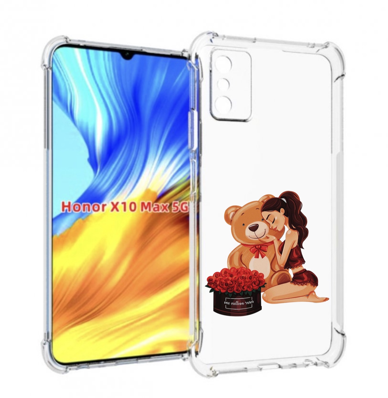 

Чехол MyPads девушка-с-подарками женский для Honor X10 Max, Прозрачный, Tocco