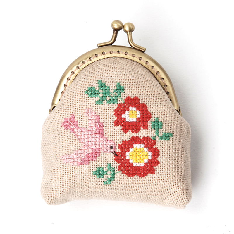фото Набор для вышивания кошелька "розовая птица", арт.2860408 xiu crafts