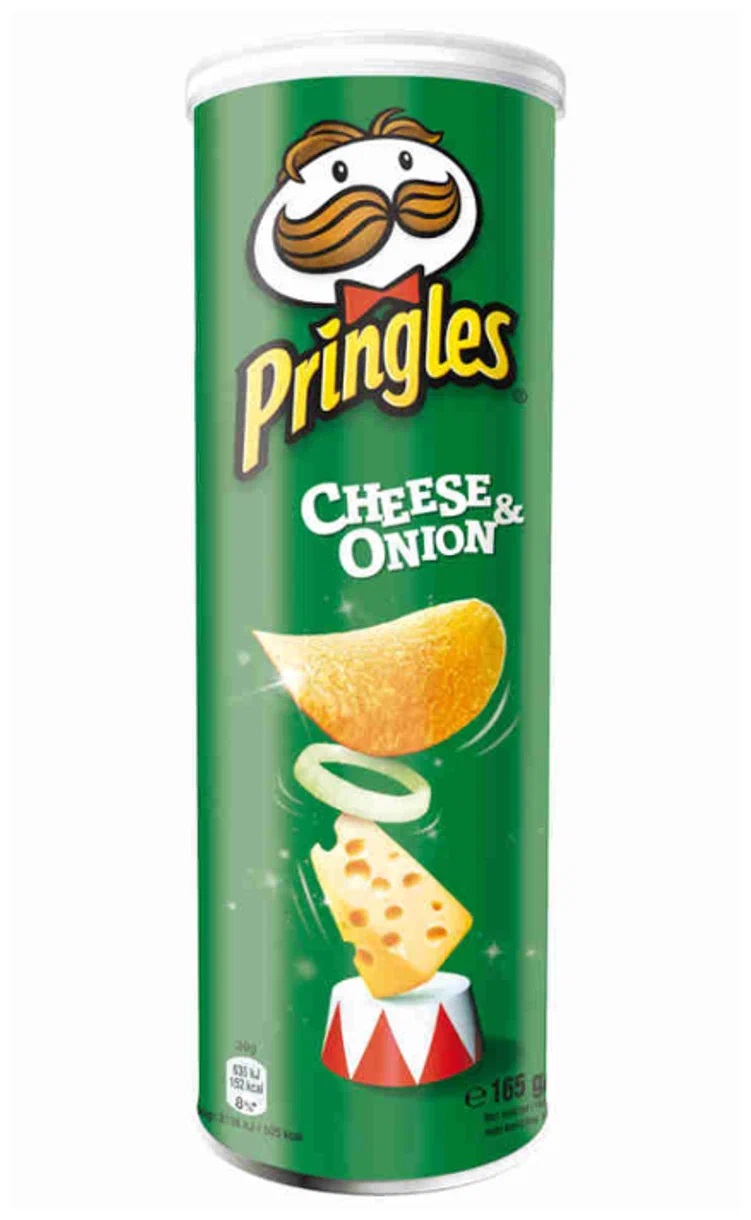 

Чипсы картофельные Pringles с сыром и луком, 165 г х 9 шт