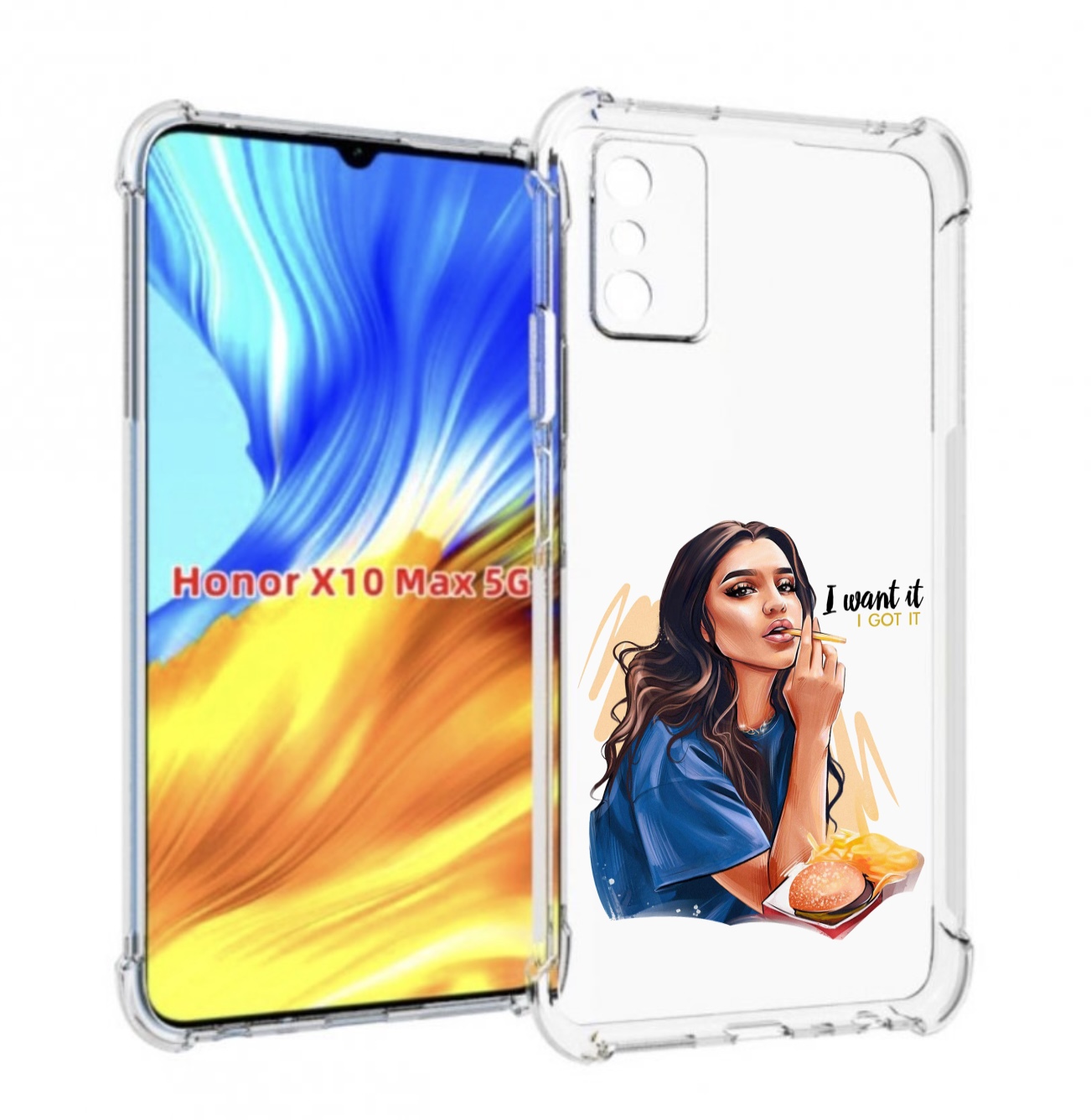 

Чехол MyPads девушка-с-едой-и-сигаретой женский для Honor X10 Max, Прозрачный, Tocco