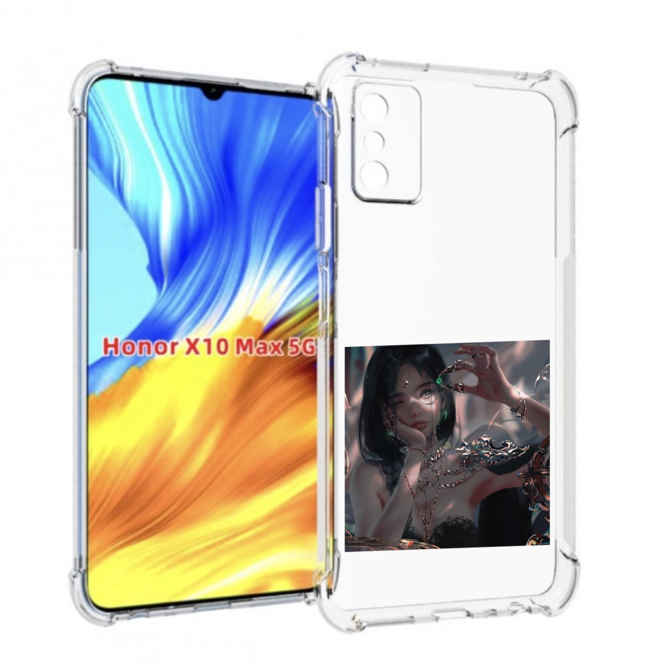 Чехол MyPads девушка-с-алмазом для Honor X10 Max