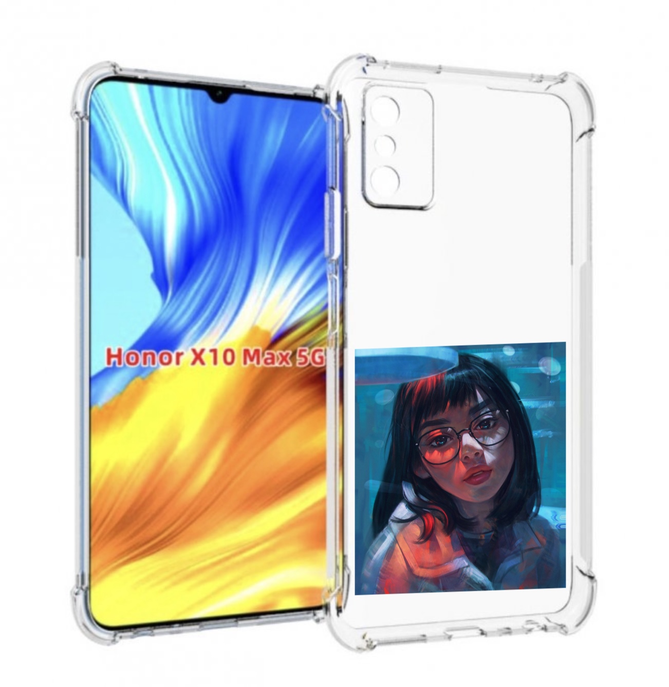 

Чехол MyPads девушка-под-красным-светом для Honor X10 Max, Прозрачный, Tocco