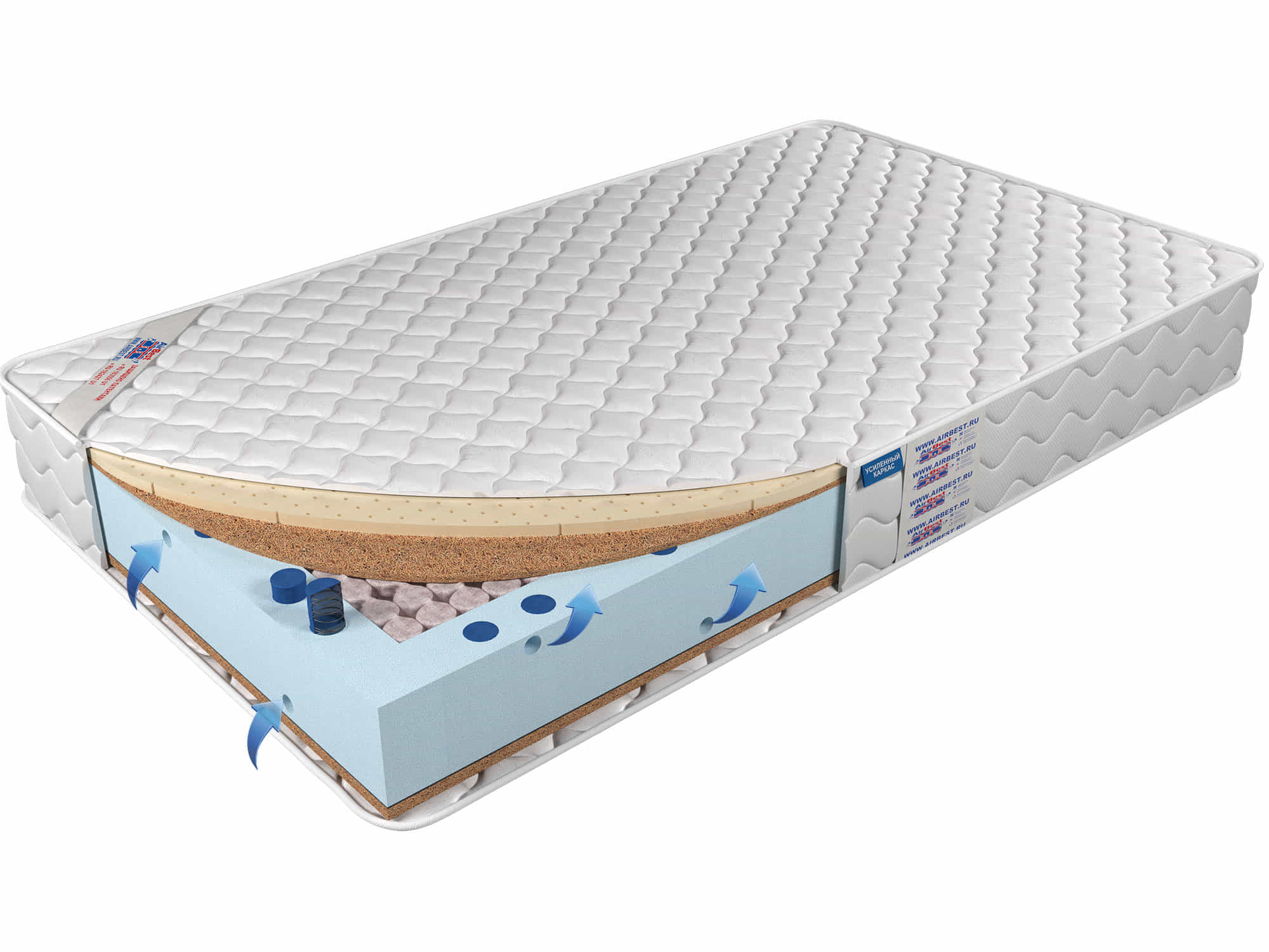 

Матрас Airbest Koby s1000 90x190x21, Белый, Матрас Airbest Koby s1000