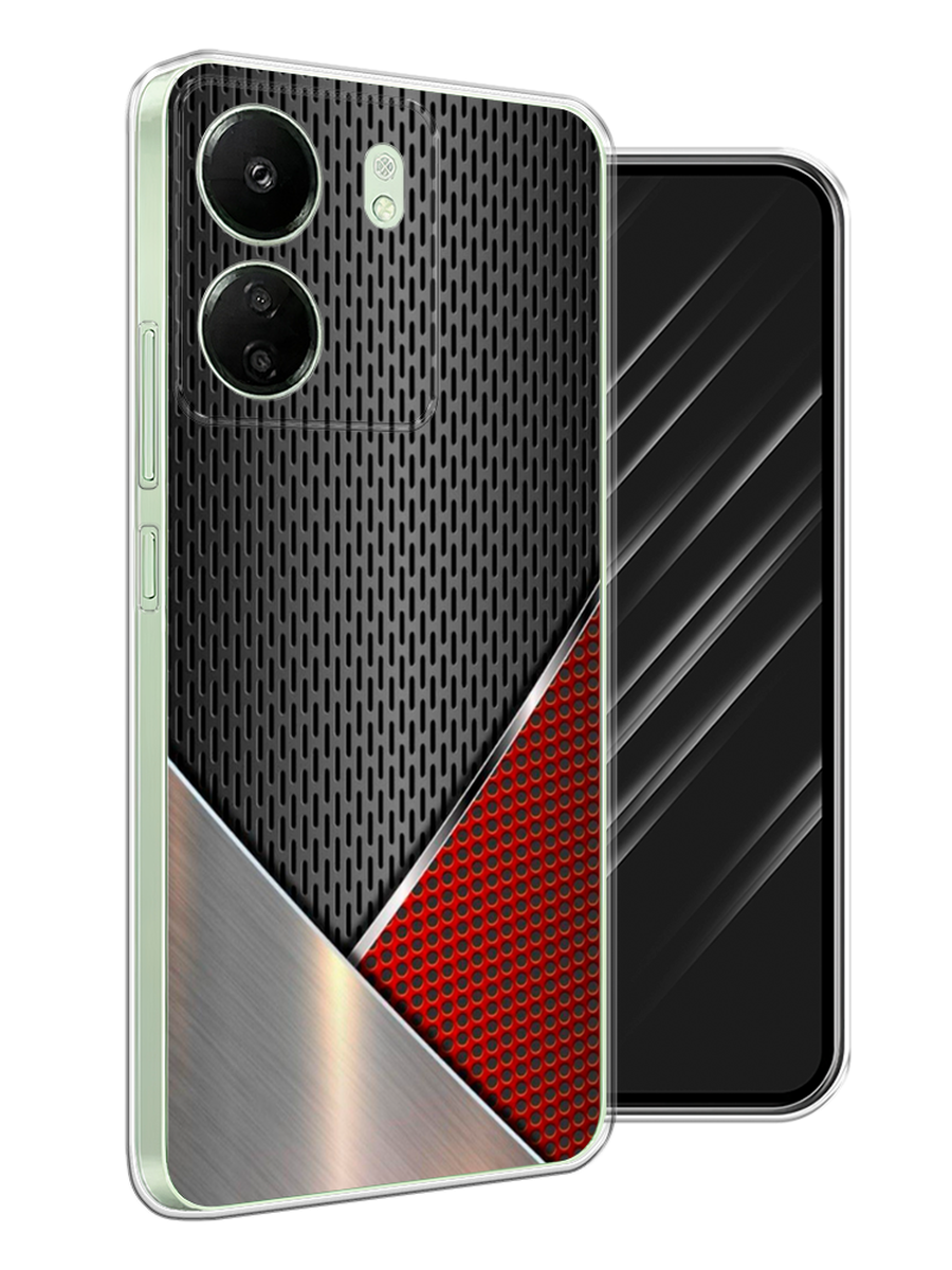 

Чехол Awog на Xiaomi Redmi 13C "Стальной металл", Черный;красный;серебристый, 320550-1