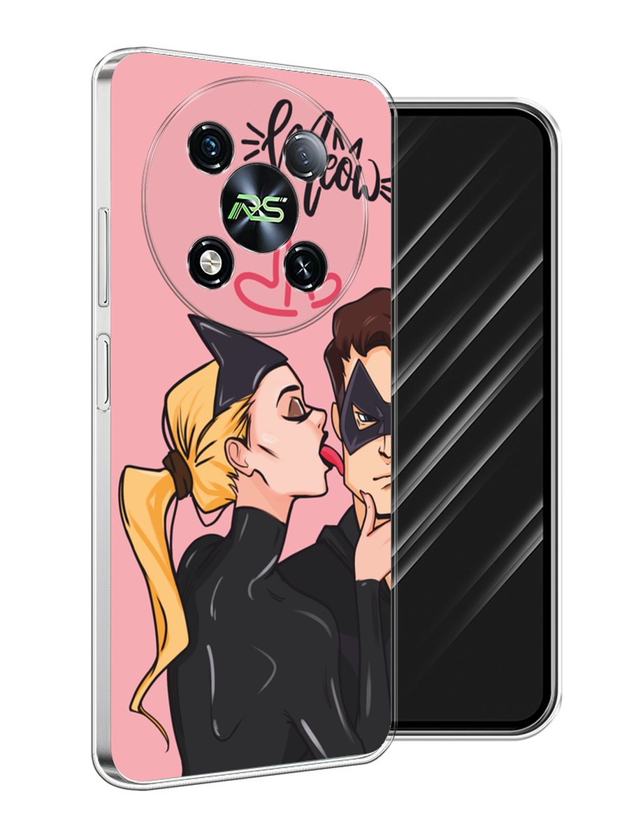 

Чехол Awog на Itel RS4 "Kiss of Cat Woman", Розовый;черный;бежевый, 3202150-1
