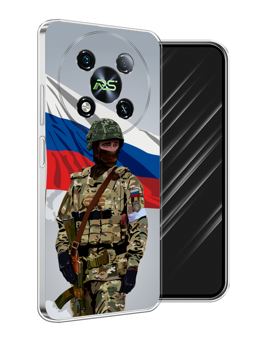 

Чехол Awog на Itel RS4 "Солдат с флагом", Белый;синий;красный;зеленый, 3202150-1