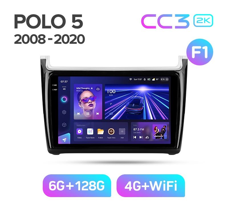Магнитола TEYES VOLKSWAGEN POLO 5 2008-2020 г черная рамка CC3 2K 6128ГБ 4089000₽