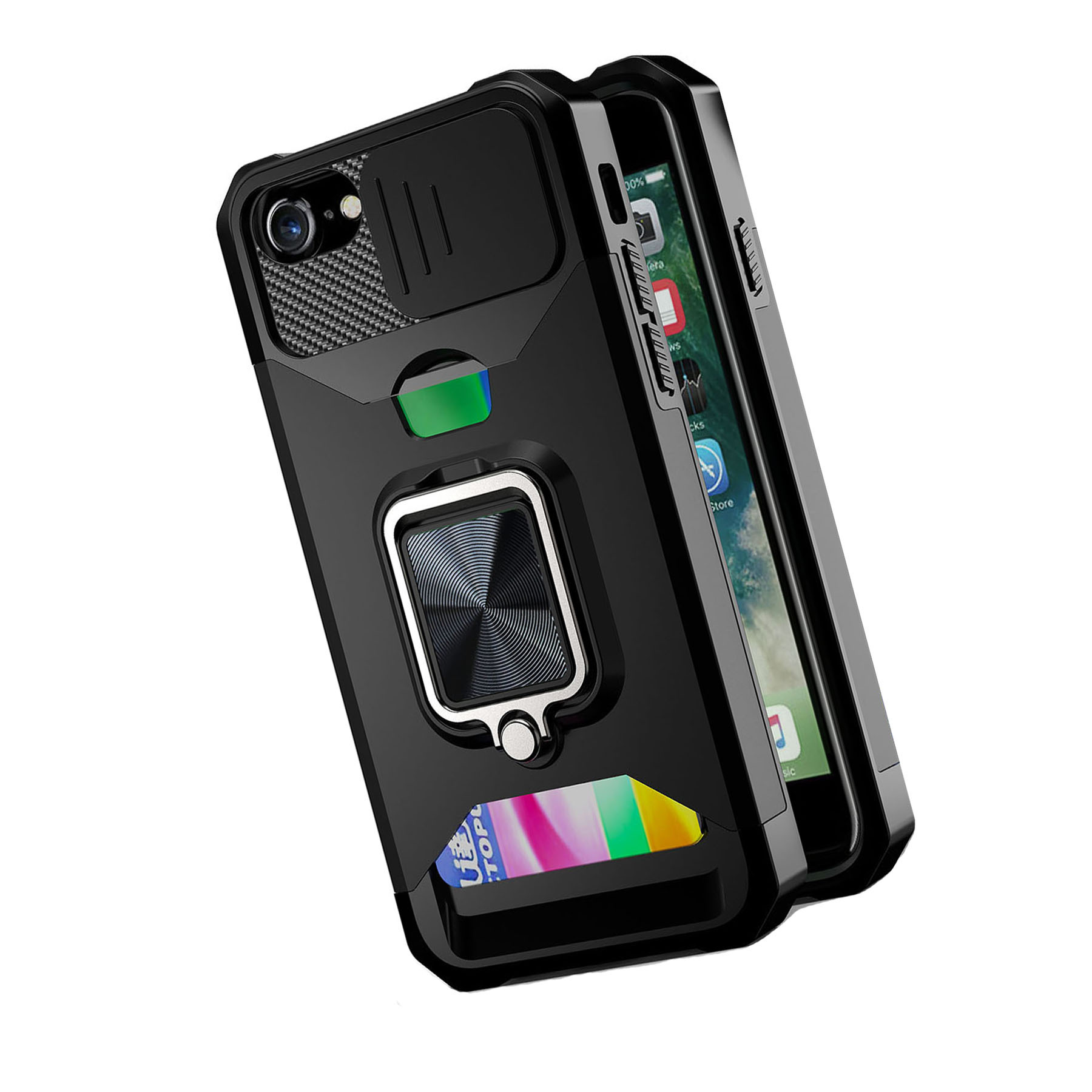 

Противоударный чехол Сard Reader Case для iPhone SE 2020/SE 2022 ,черный, 394851246