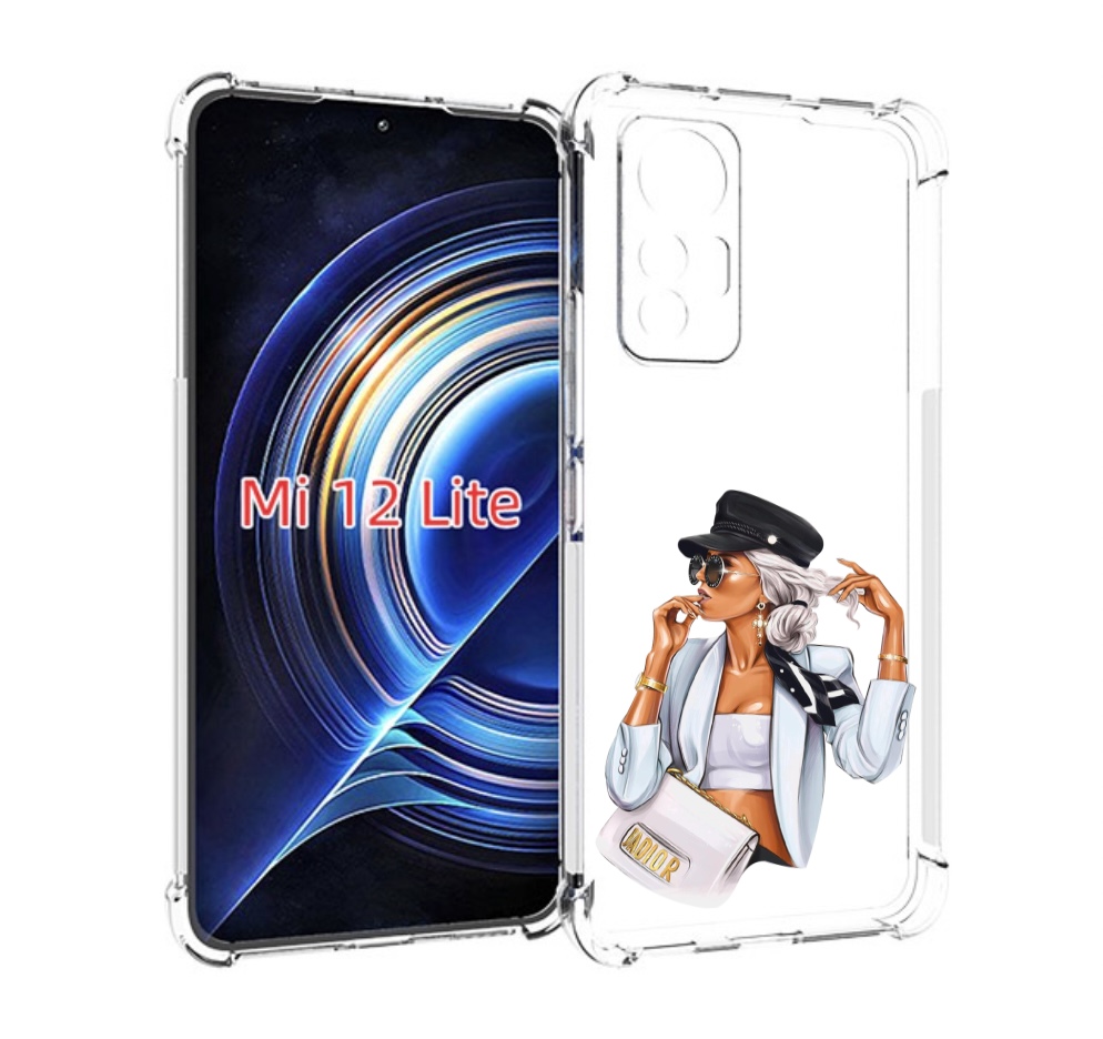 

Чехол MyPads девушка-в-белом-с-модной-сумочкой женский для Xiaomi 12 Lite, Прозрачный, Tocco