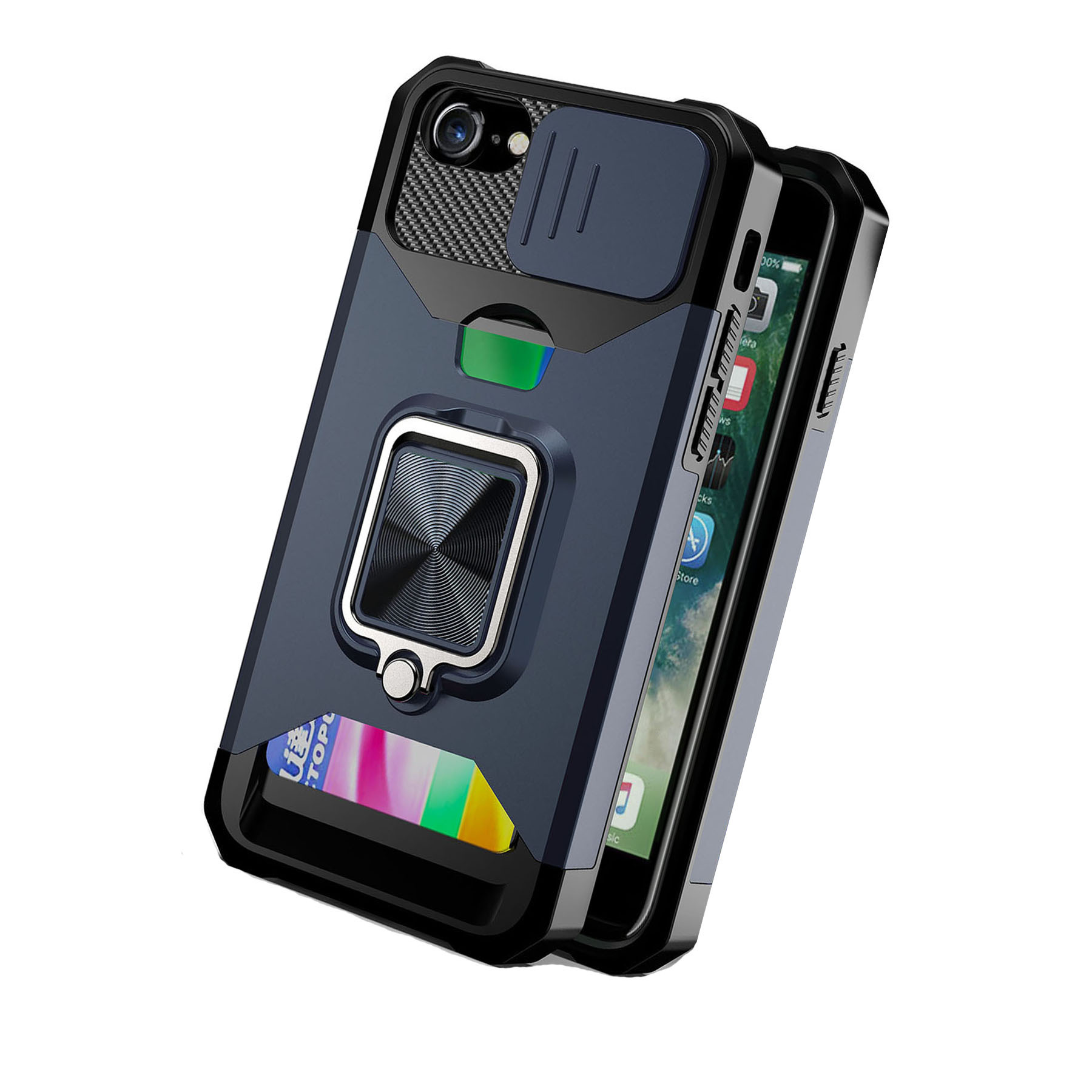

Противоударный чехол Сard Reader Case для iPhone 7/8 ,синий, 394851228
