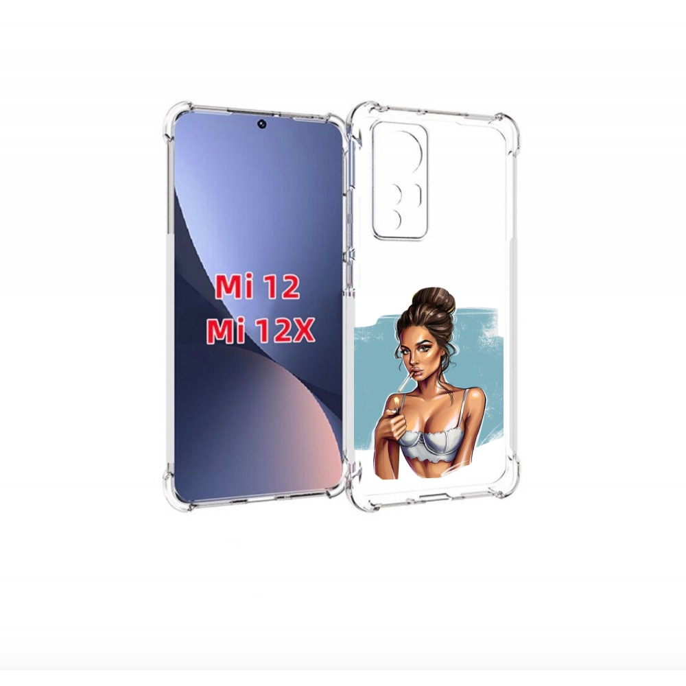 

Чехол бампер MyPads девушка-с-зажигалкой для Xiaomi 12., Прозрачный, Tocco