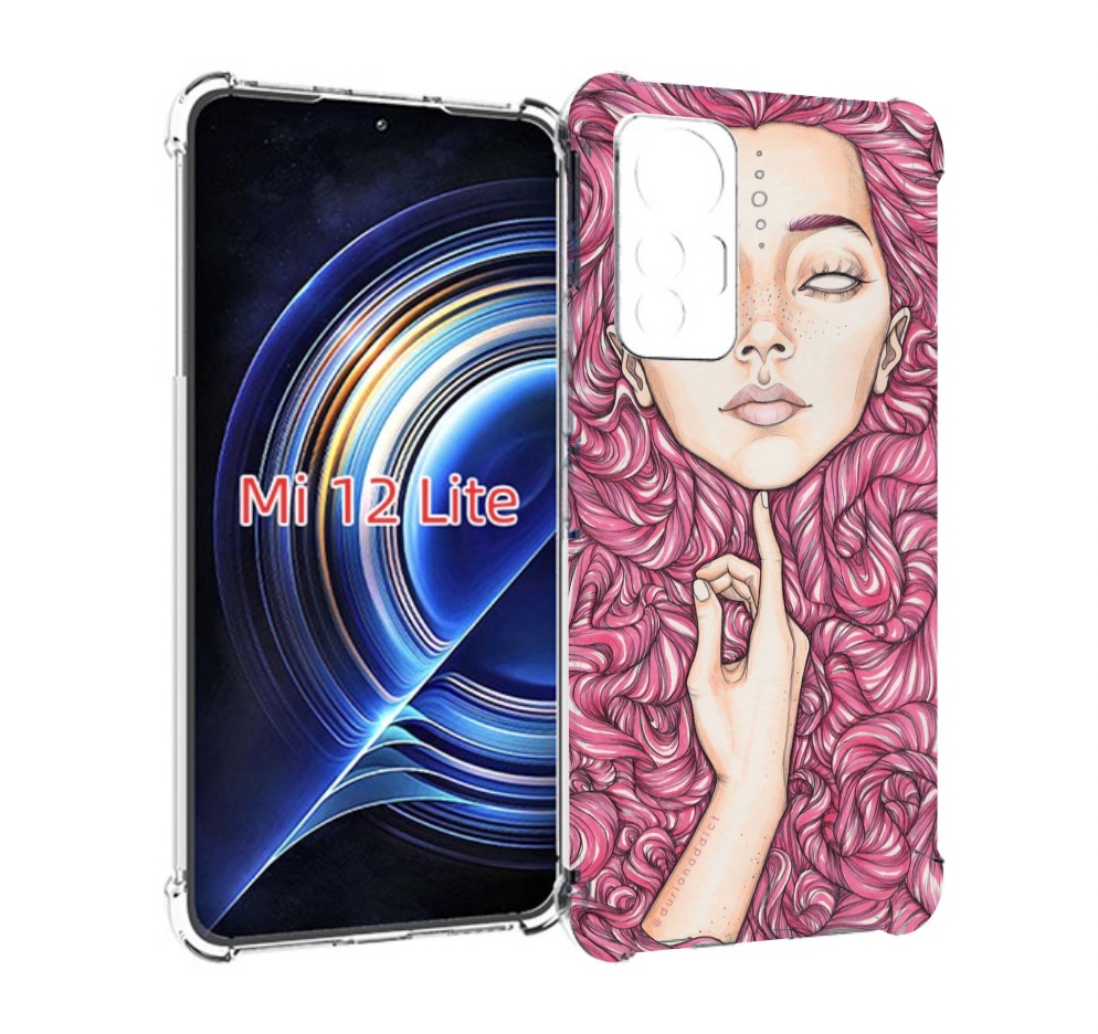 

Чехол MyPads девушка утонула в волосах женский для Xiaomi 12 Lite, Прозрачный, Tocco