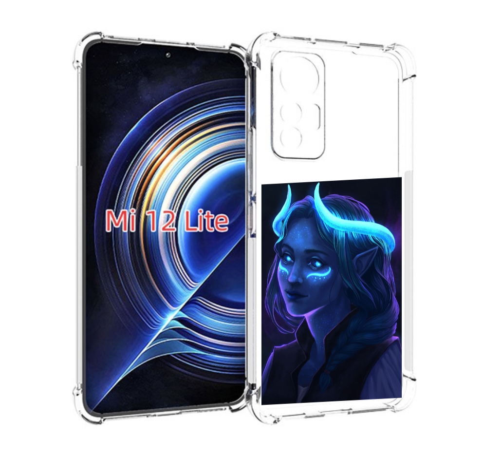 

Чехол MyPads девушка синяя ледяная женский для Xiaomi 12 Lite, Прозрачный, Tocco
