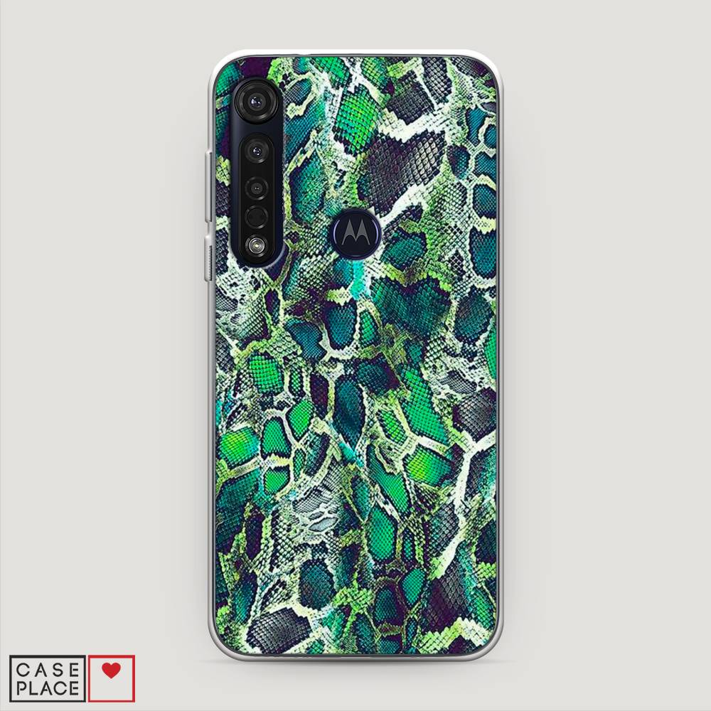 

Чехол Awog на Motorola Moto G8 Plus "Зеленая кожа змеи", Разноцветный, 241450-3