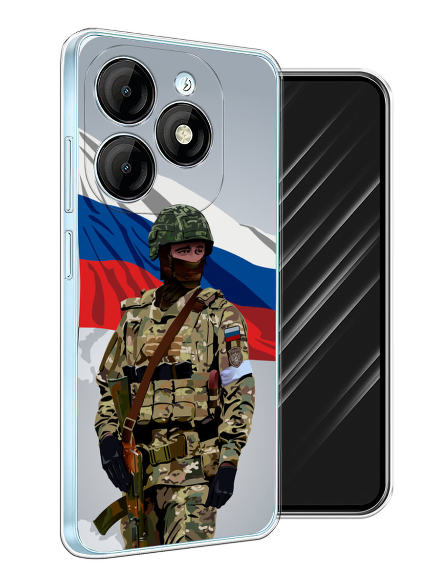 

Чехол Awog на Itel P55 "Солдат с флагом", Белый;синий;красный;зеленый, 3201850-1