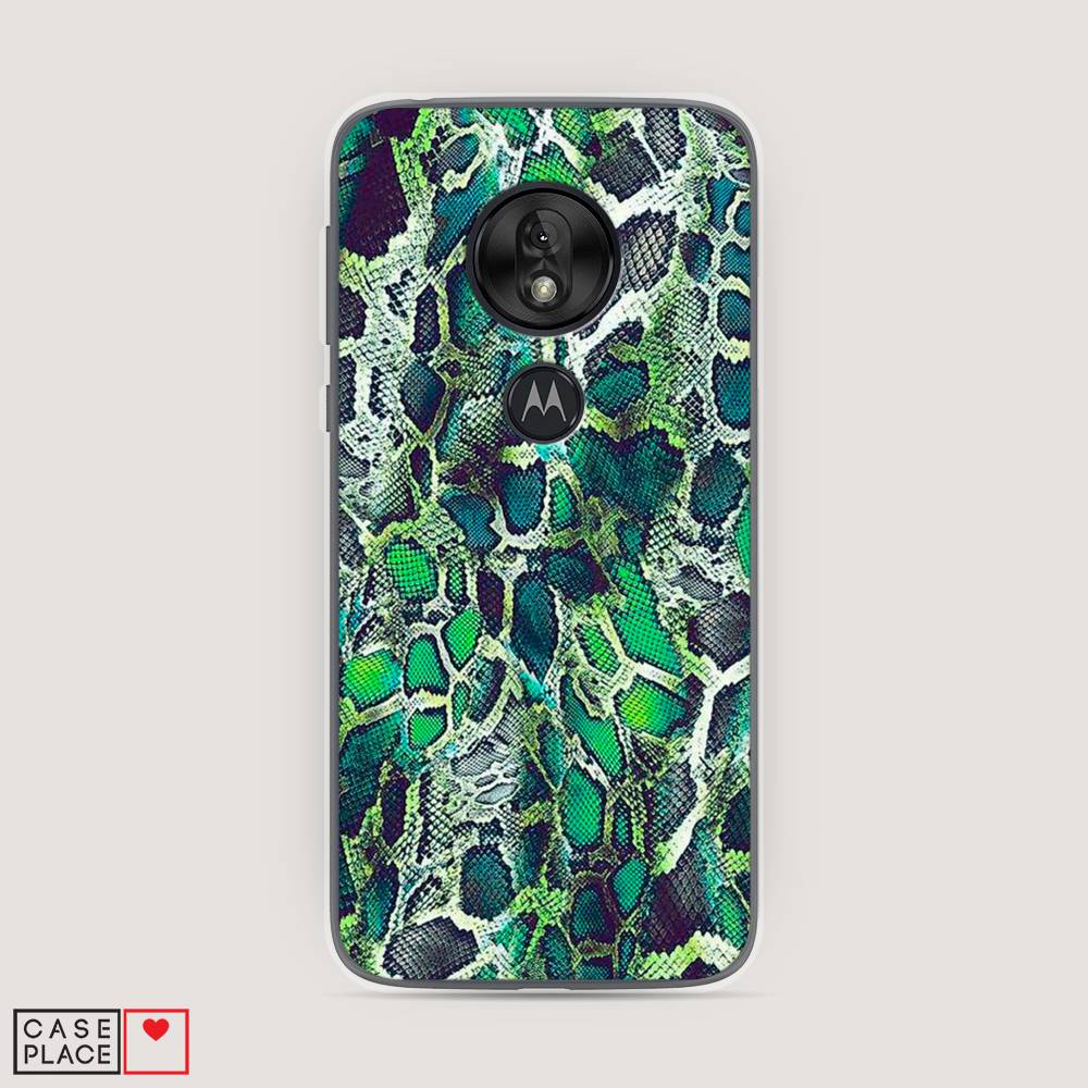 

Чехол Awog на Motorola Moto G7 Play / Моторола Мото G7 Плэй "Зеленая кожа змеи", Разноцветный, 241250-3