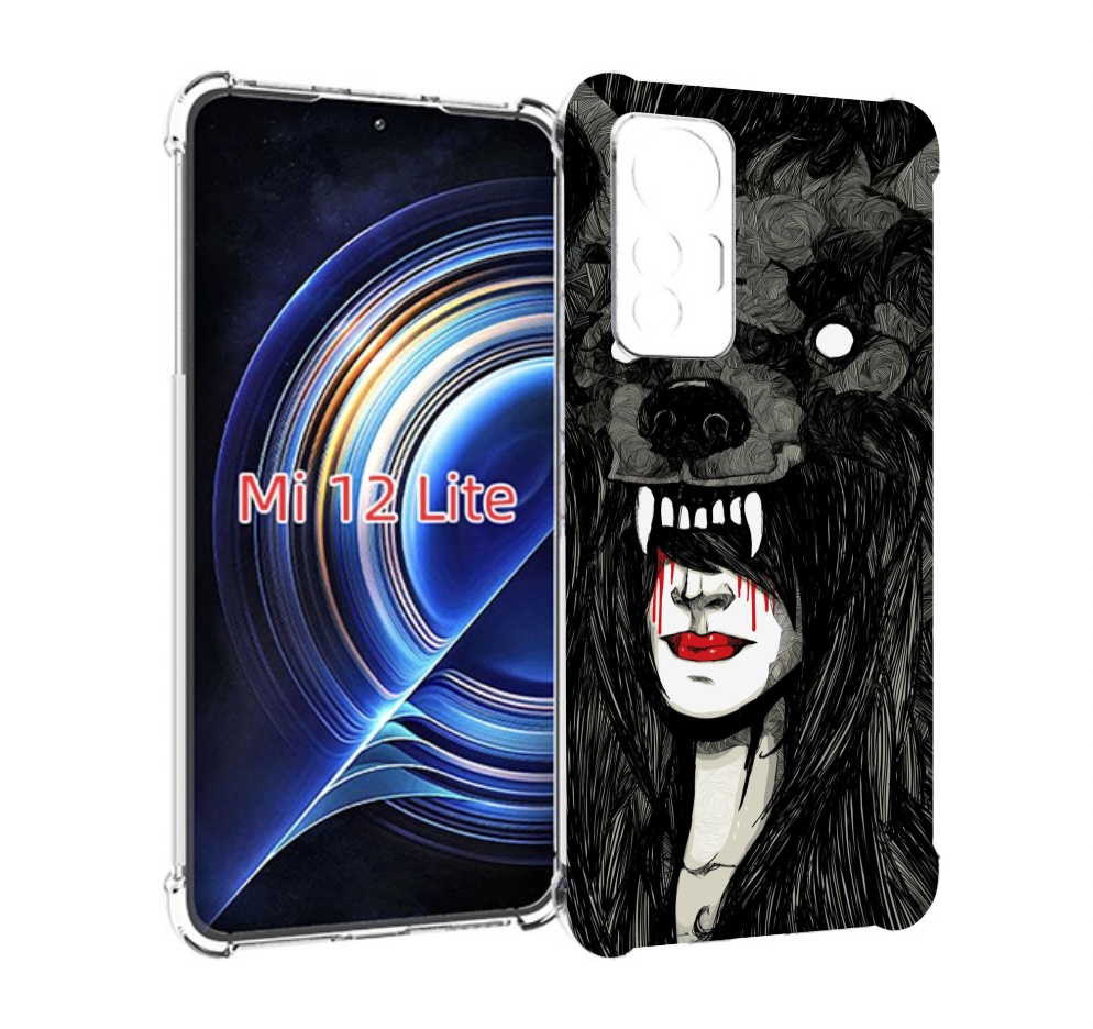 

Чехол MyPads девушка в шкуре волка женский для Xiaomi 12 Lite, Прозрачный, Tocco