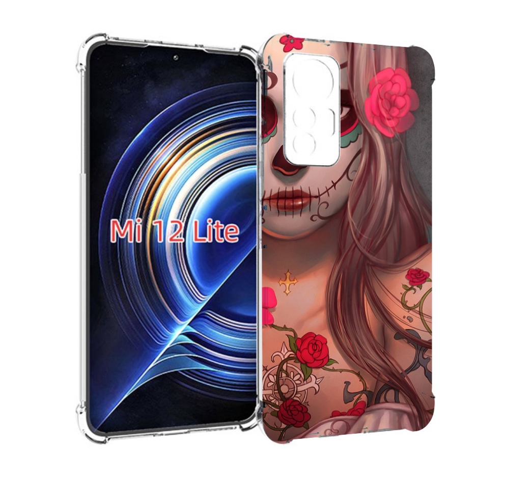 

Чехол MyPads девочка в рисунках для Xiaomi 12 Lite, Прозрачный, Tocco