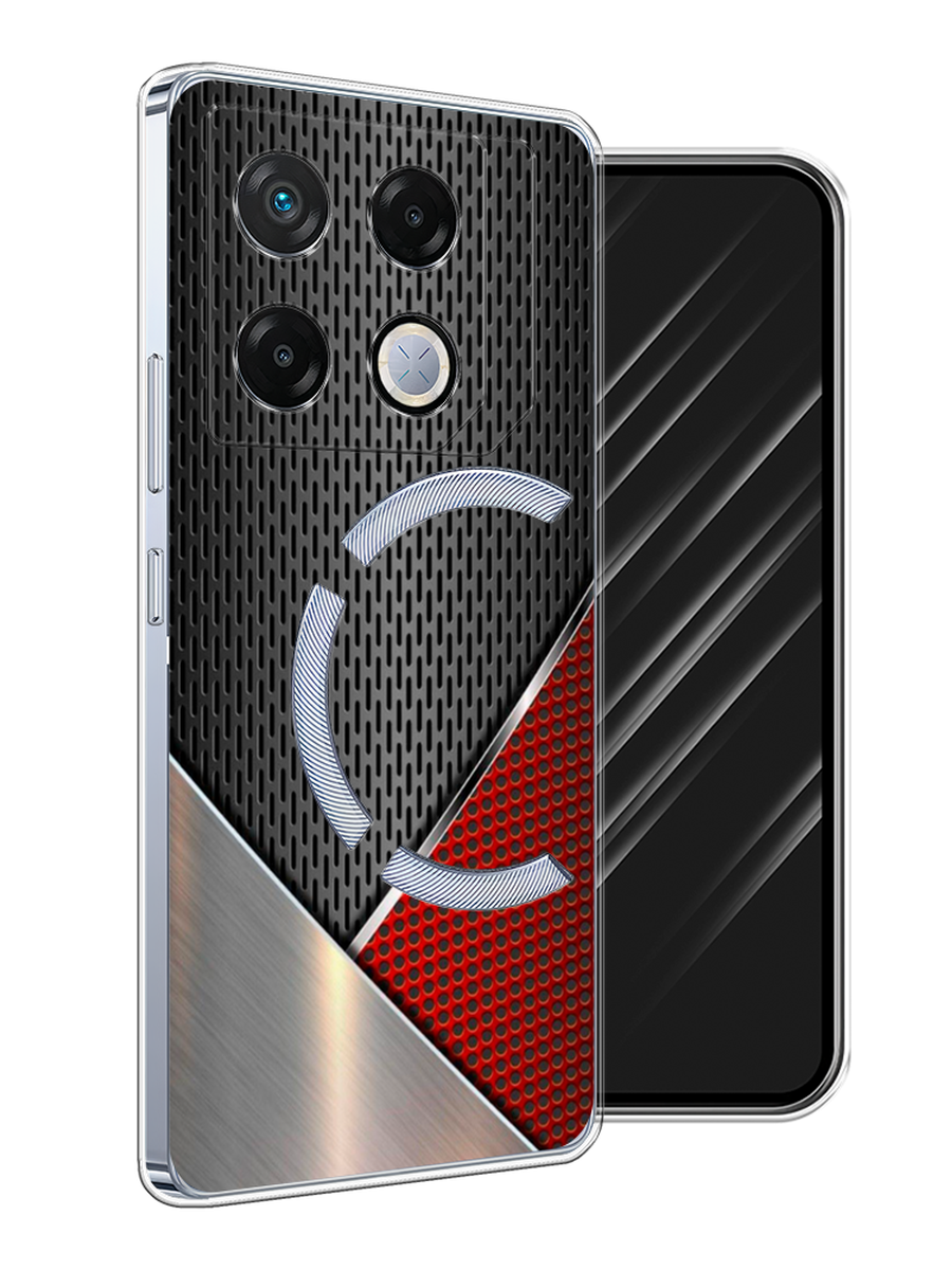 

Чехол Awog на Infinix GT 20 Pro "Стальной металл", Черный;красный;серебристый, 3106250-1