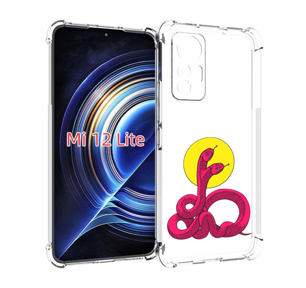 

Чехол MyPads двухголовая-змея для Xiaomi 12 Lite, Прозрачный, Tocco