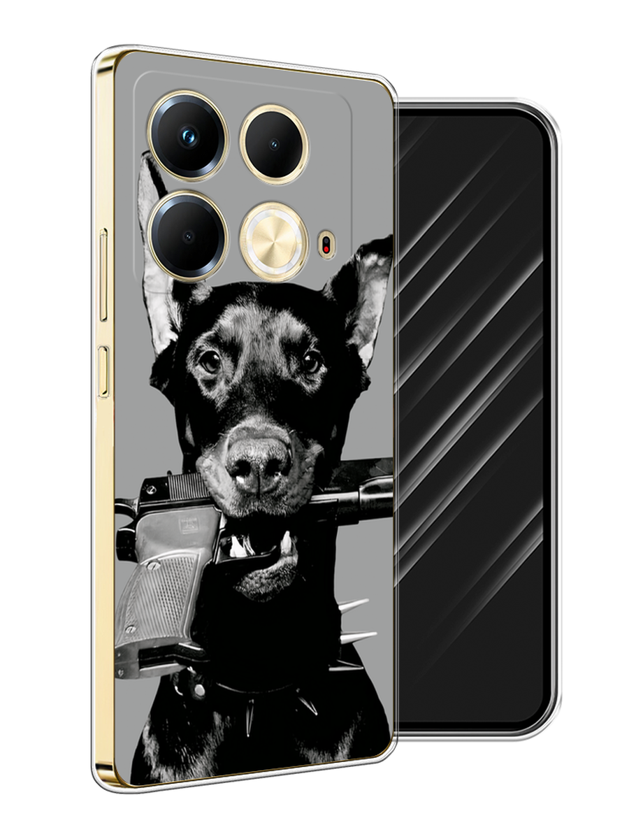 

Чехол Awog на Infinix Note 40 "Доберман", Серый, 3105850-1