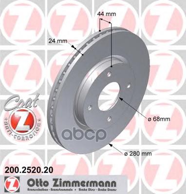 

Тормозной диск ZIMMERMANN 200252020