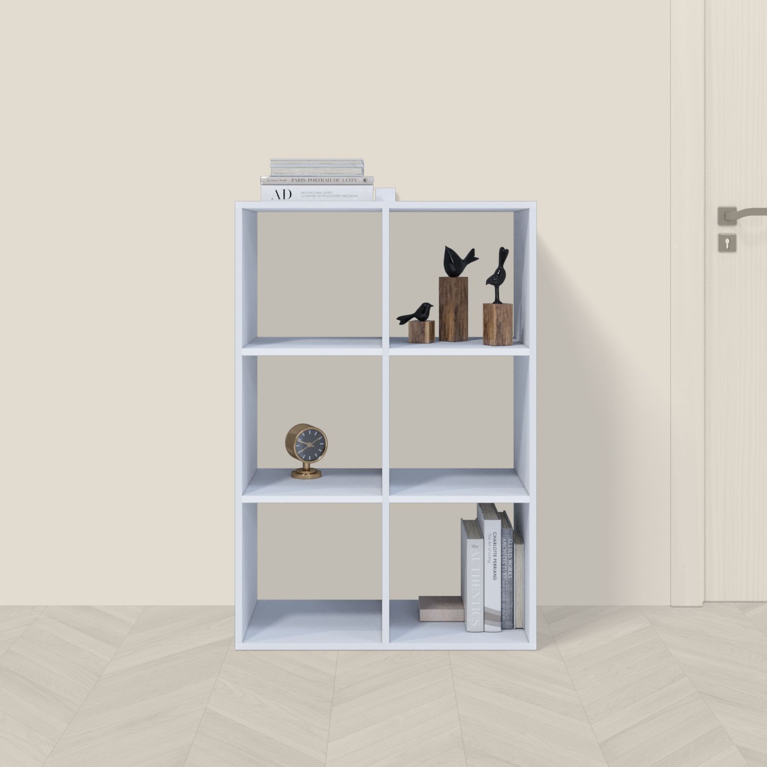 Стеллаж Velardy Cubicus 6 ячеек, 70х32х103см, Белый