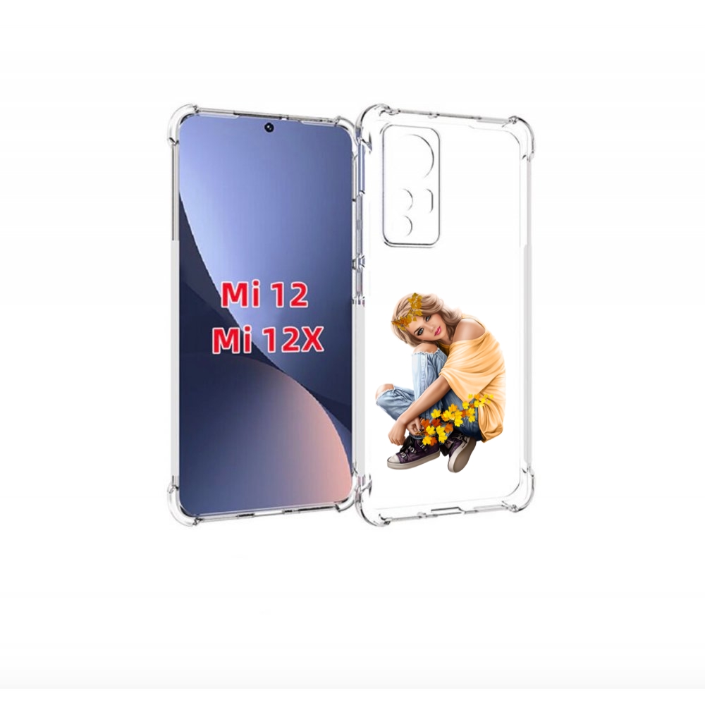 

Чехол бампер MyPads девушка-в-цветочками женский для Xiaomi 12., Прозрачный, Tocco