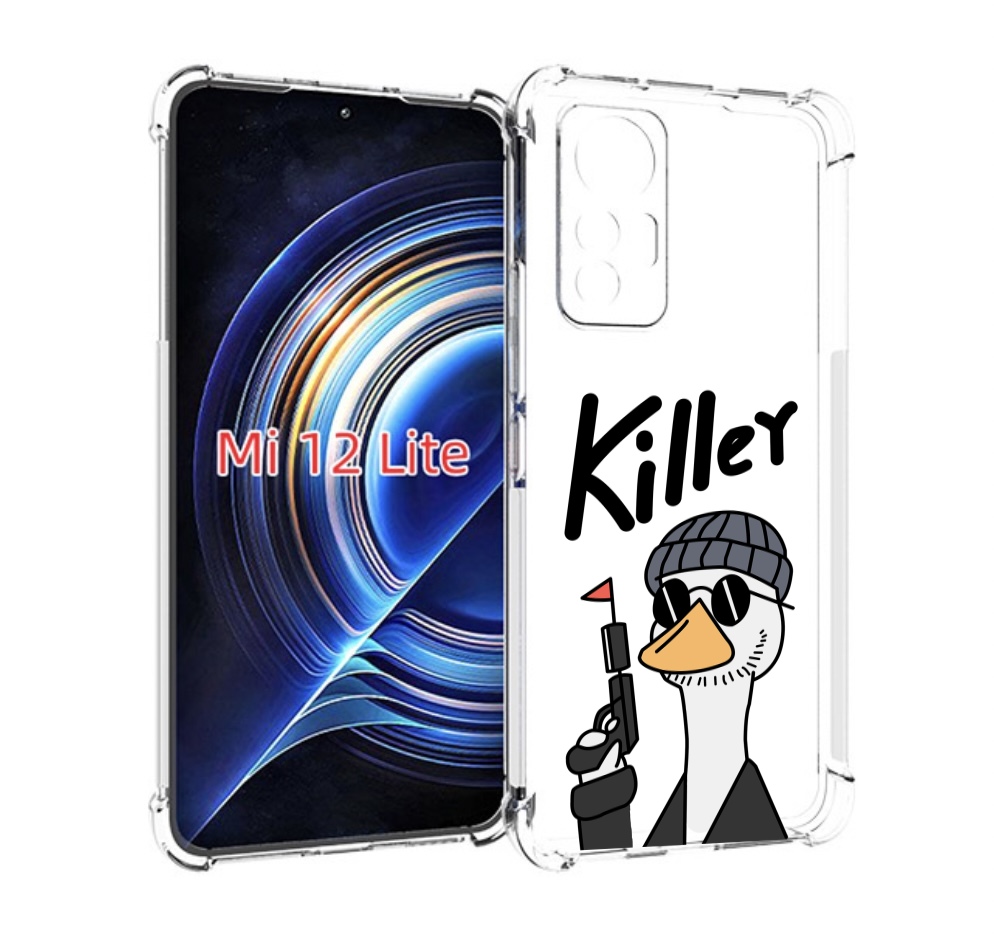 

Чехол MyPads гусь-с-пистолет для Xiaomi 12 Lite, Прозрачный, Tocco