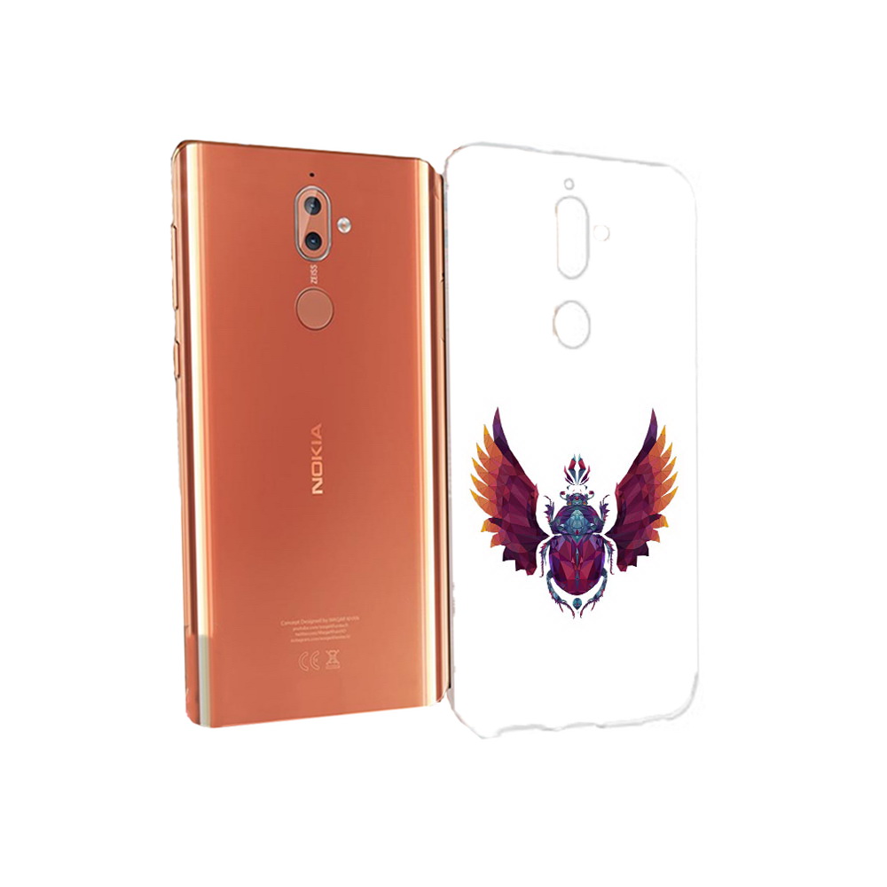 

Чехол MyPads Tocco для Nokia 9 алмазный скоробей (PT126479.94.219), Прозрачный, Tocco
