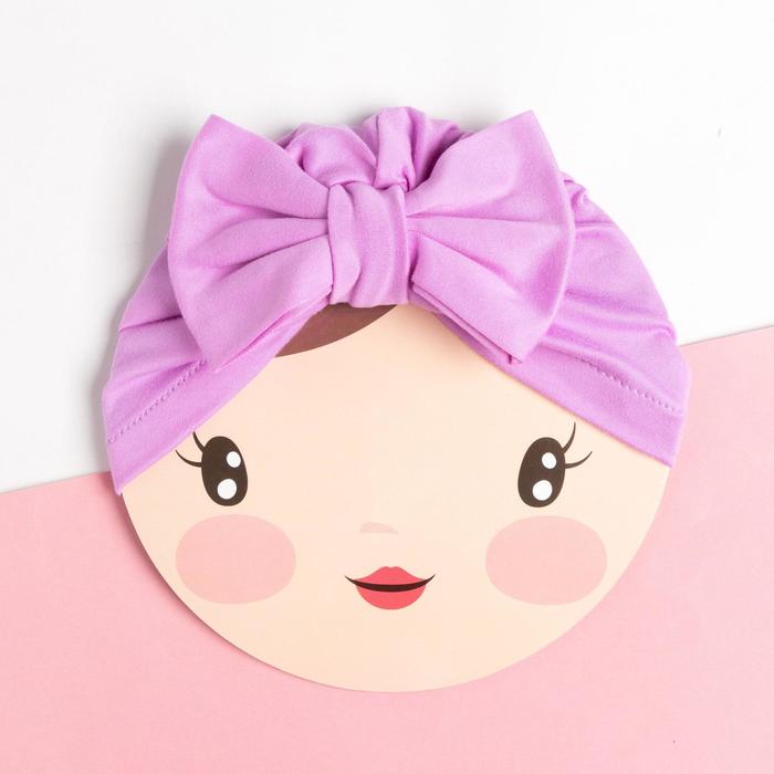 

Шапочка Крошка Я, Бант, сиреневый. 48