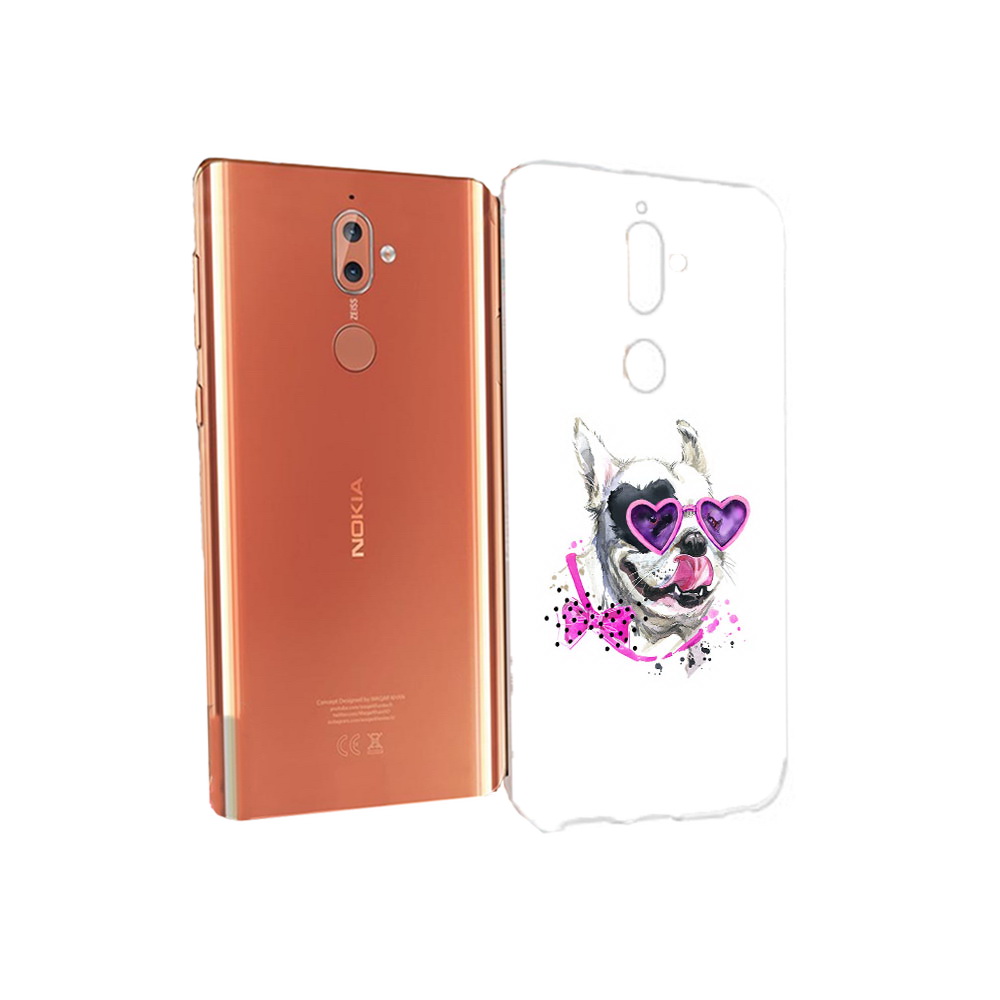 Чехол MyPads Tocco для Nokia 9 акварельный пёс (PT126479.94.218)