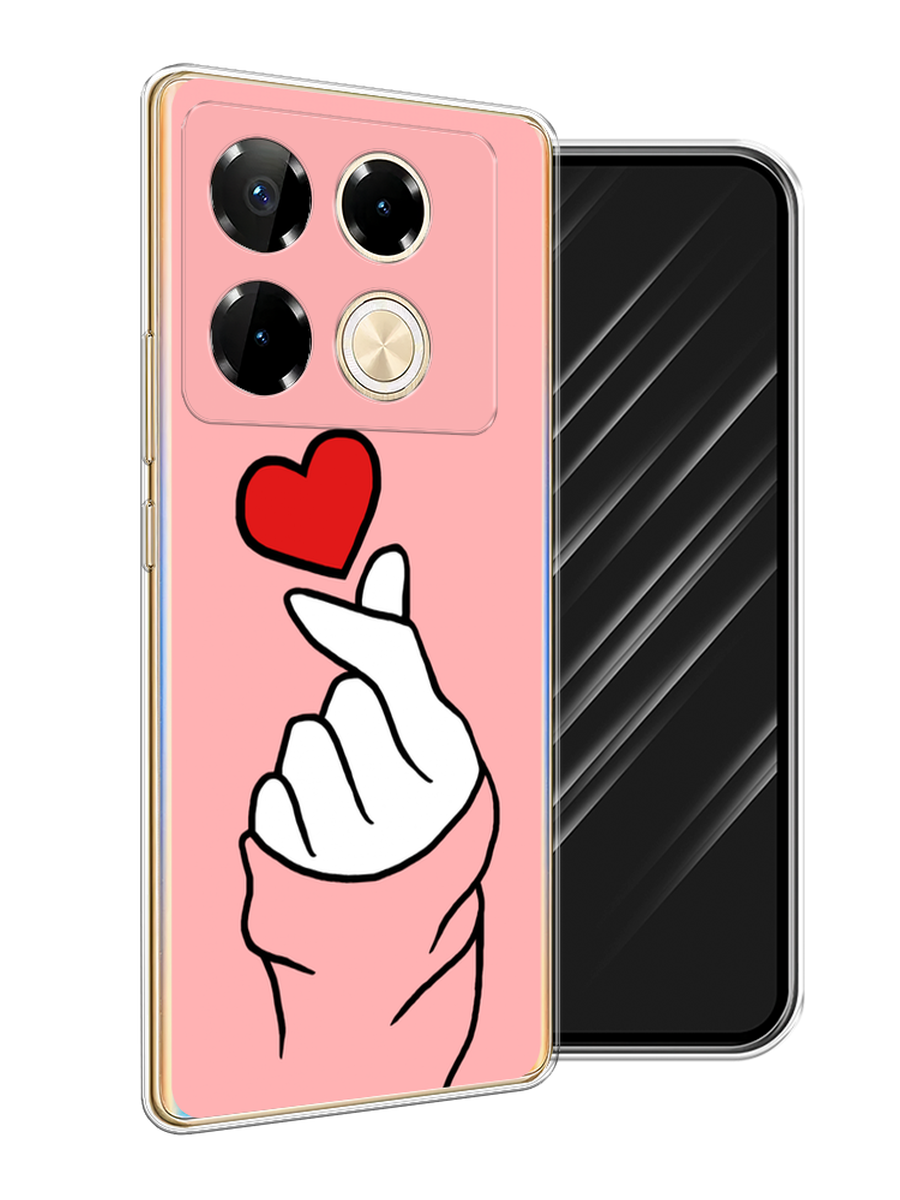 

Чехол Awog на Infinix Note 40 Pro "Милое сердечко", Белый;красный;черный, 3105750-1