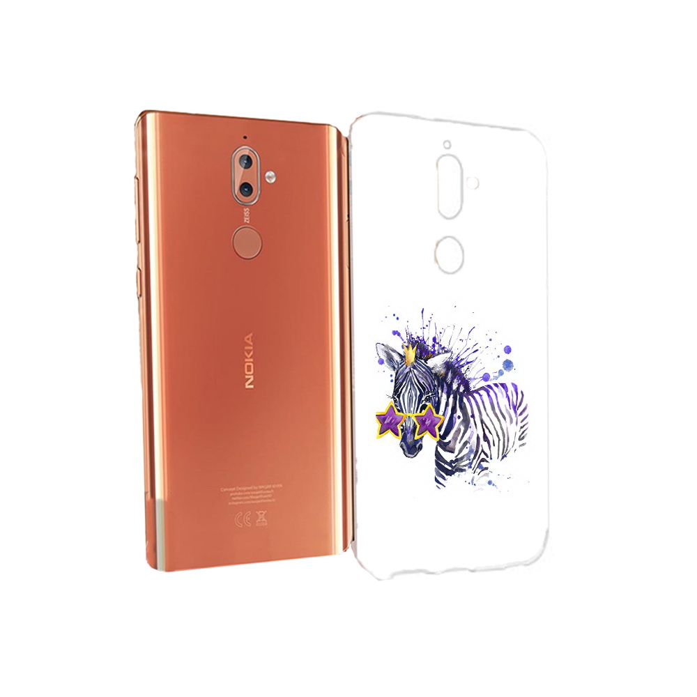 

Чехол MyPads Tocco для Nokia 9 акварельная зебра (PT126479.94.215), Прозрачный, Tocco