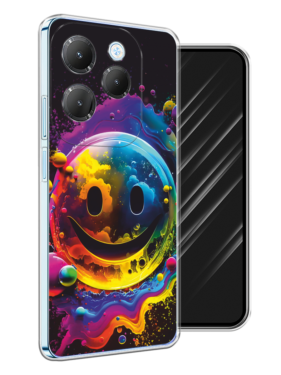 

Чехол Awog на Infinix HOT 40 "Кислотный смайл", Фиолетовый;желтый;синий, 3105250-1